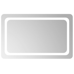 Espelho de casa de banho com luzes LED 80x50 cm H