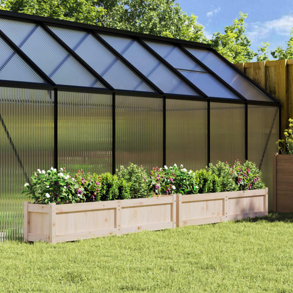 Jardineras de exterior 2 unidades madera maciza de pino D