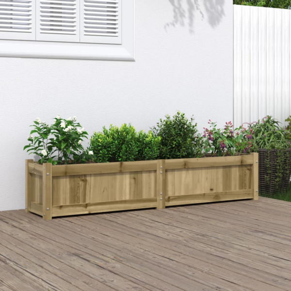 Jardinera de madera de pino impregnada 150x31x31 cm D