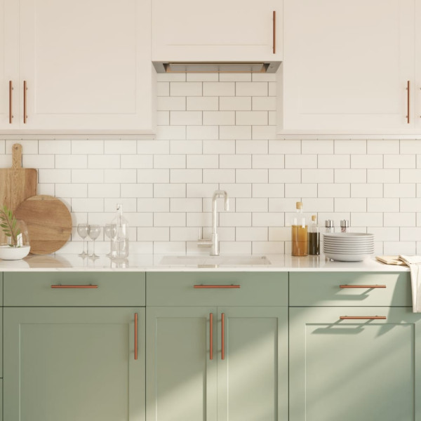 Tiradores para armarios 10 uds acero inoxidable bronce 128 mm M 4