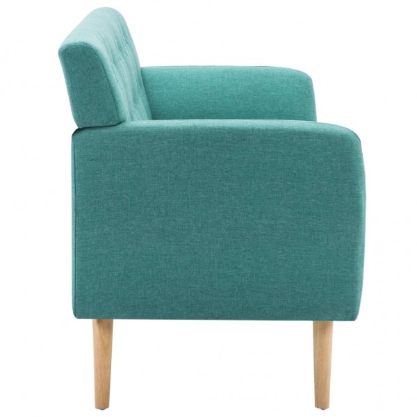 Sofá de 3 plazas tapizado de tela verde 172x70x82 cm M 5