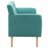 Sofá de 3 lugares estofos de tecido 172x70x82 cm verde 5