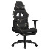 Silla gaming con reposapiés cuero sintético negro camuflaje 2