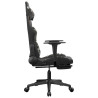Silla gaming con reposapiés cuero sintético negro camuflaje 4
