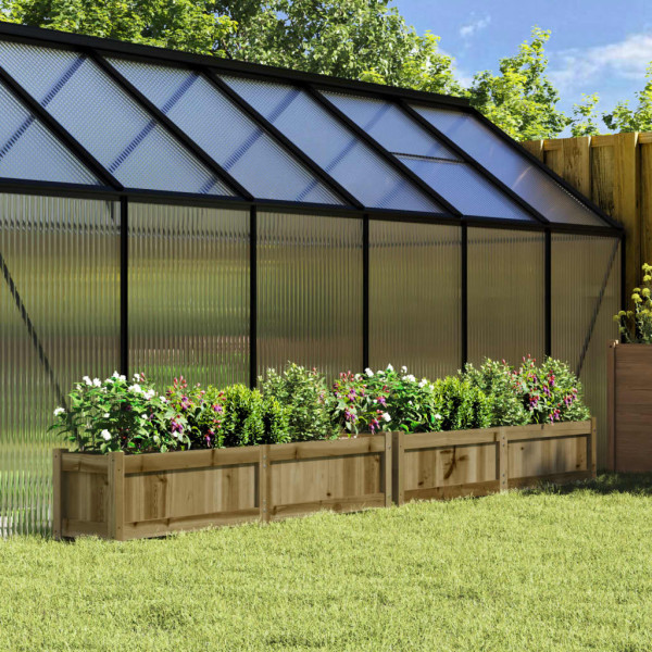 Jardineras de exterior 2 unidades madera impregnada de pino D