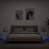 Mesitas de noche de pared con luces LED 2 unidades blanco 1