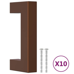 Tiradores para armarios 10 uds acero inoxidable bronce 64 mm H