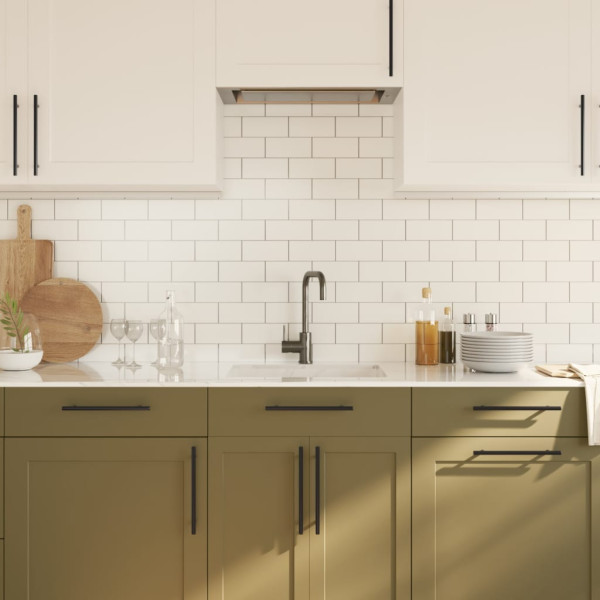 Tiradores para armarios 5 uds acero inoxidable negro 192 mm M 4