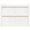 Jardinera de madera maciza de pino blanca 90x50x70 cm 5