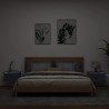 Mesitas de noche de pared con luces LED 2 unidades negro 1
