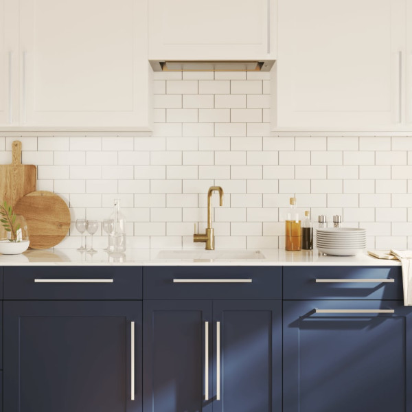 Puxadores para móveis 5 pcs 320 mm aço inoxidável prateado M 4