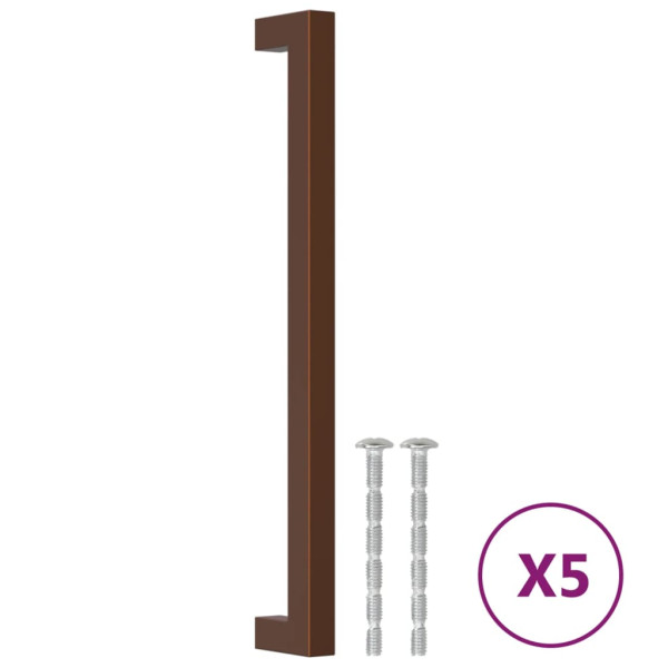 Tiradores para armarios 5 uds acero inoxidable bronce 224 mm M 2