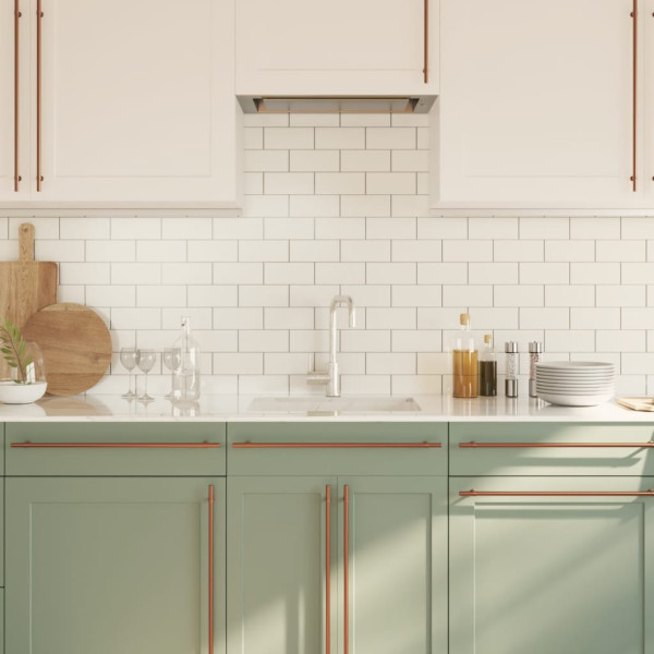 Puxadores para móveis 5 pcs 480 mm aço inoxidável bronze M 4