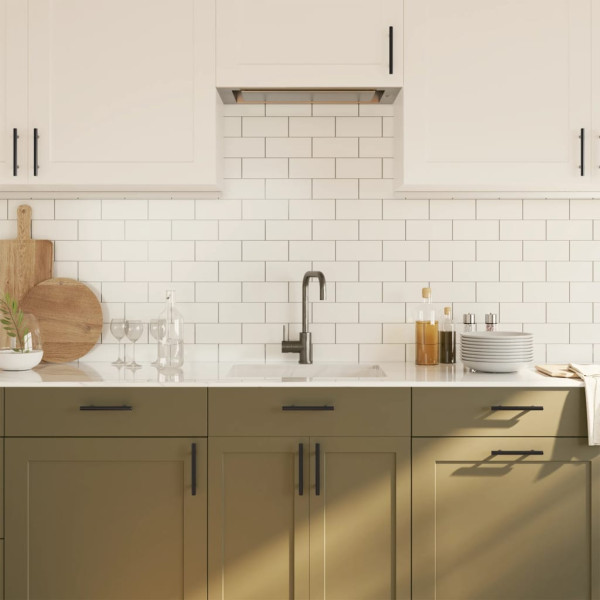 Tiradores para armarios 10 uds acero inoxidable negro 96 mm M 4