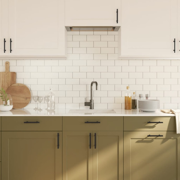 Puxadores para móveis 10 pcs 96 mm aço inoxidável preto M 4