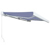Toldo de carrete manual azul y blanco 350x250 cm 3