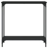 Mesa consola madera de ingeniería negro 75x30.5x75 cm 4