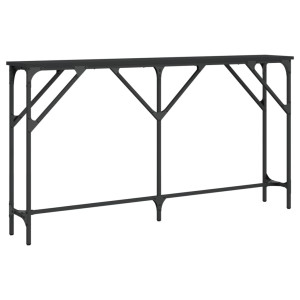 Mesa consola 140x23x75 cm derivados de madeira preto H