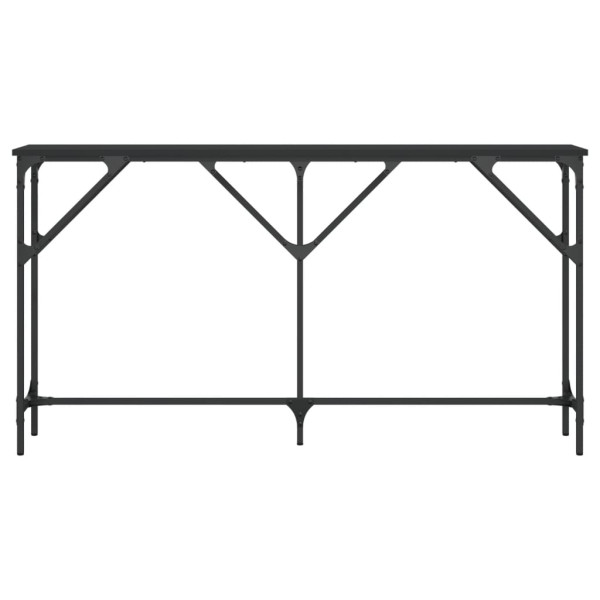 Mesa consola 140x23x75 cm derivados de madeira preto M 4