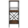Librería 3 estantes madera ingeniería roble marrón 59x35x90.5cm 5