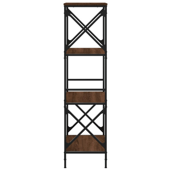 Librería 4 estantes madera ingeniería roble marrón 59x35x132cm M 5