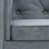 Sillón tapizado de tela gris 3