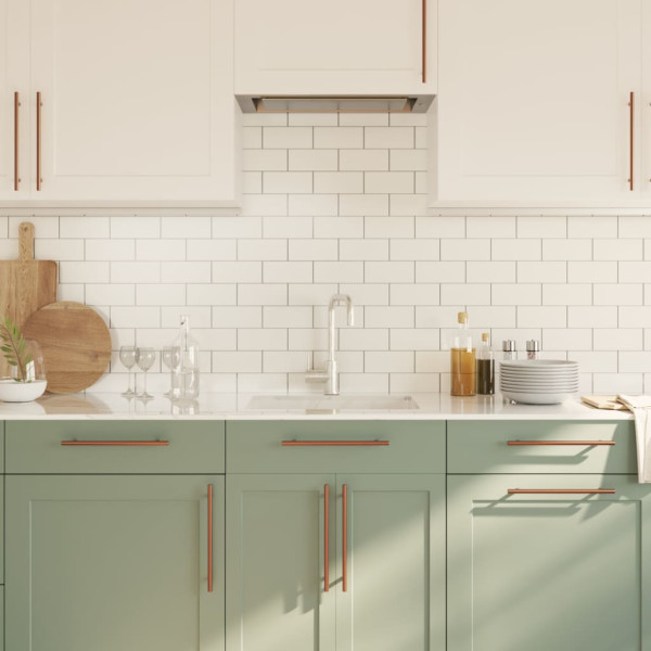 Tiradores para armarios 10 uds acero inoxidable bronce 224 mm M 4