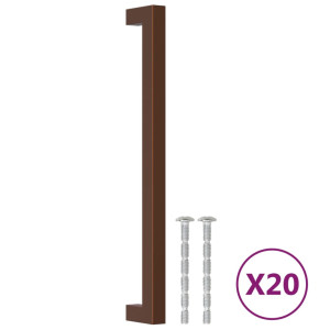 Puxadores para móveis 20 pcs 224 mm aço inoxidável bronze H