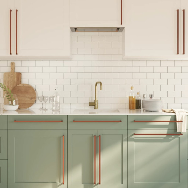 Tiradores para armarios 20 uds acero inoxidable bronce 480 mm M 4