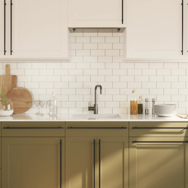 Puxadores para móveis 10 pcs 480 mm aço inoxidável preto M 4