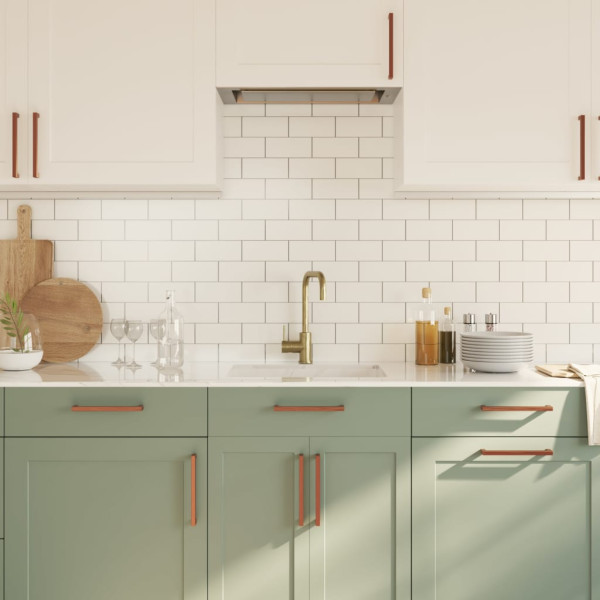 Tiradores para armarios 10 uds acero inoxidable bronce 192 mm M 4