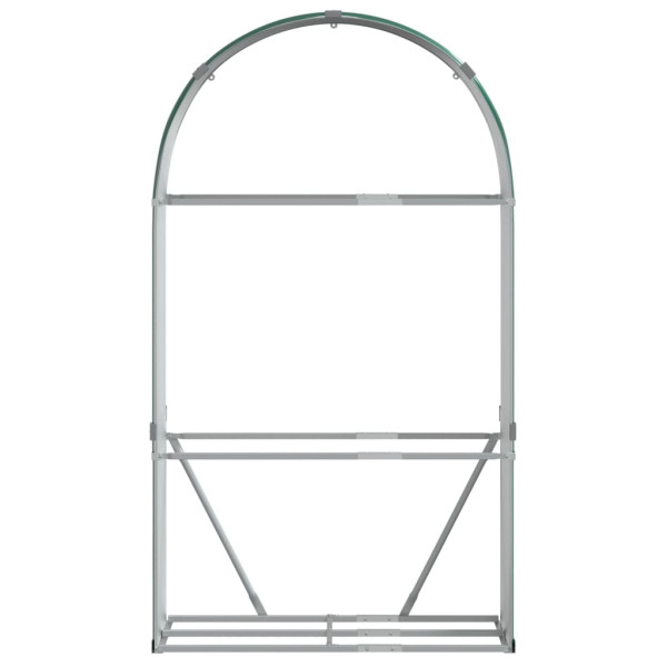 Suporte de lenha 120x45x210 cm aço galvanizado verde M 4