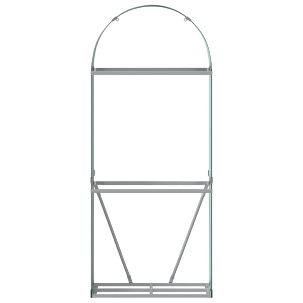 Suporte de lenha 80x45x190 cm aço galvanizado verde M 4