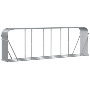 Suporte de lenha 300x45x100 cm aço galvanizado cinza-claro H