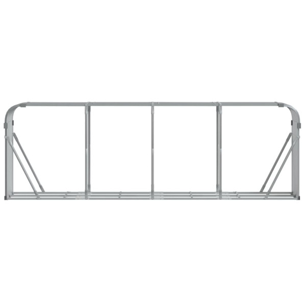 Suporte de lenha 300x45x100 cm aço galvanizado cinza-claro M 4
