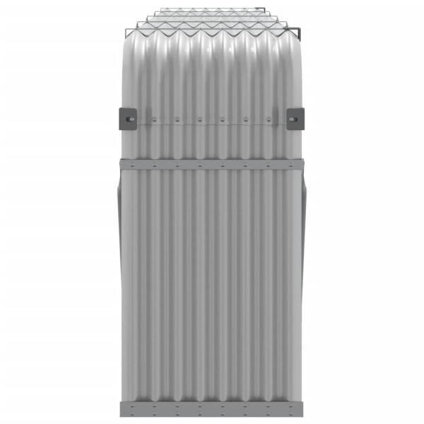 Leñero de acero galvanizado gris claro 300x45x100 cm M 5