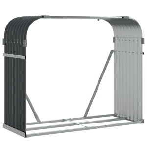 Suporte de lenha 120x45x100 cm aço galvanizado antracite H