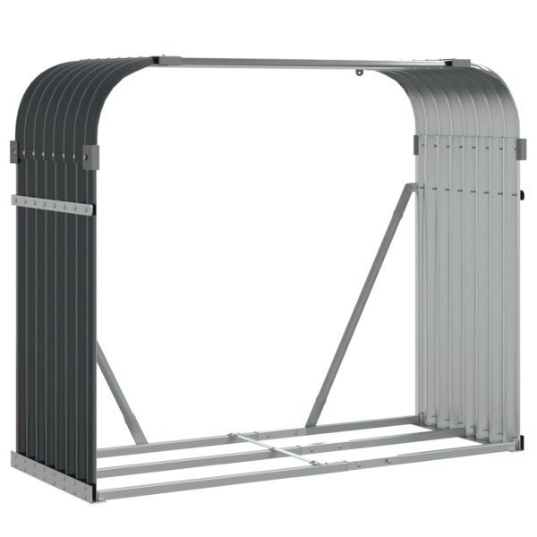 Suporte de lenha 120x45x100 cm aço galvanizado antracite M 2