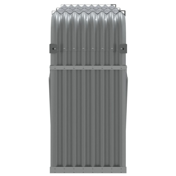 Suporte de lenha 180x45x100 cm aço galvanizado cinza-claro M 5