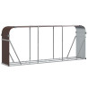 Suporte de lenha 234x45x100 cm aço galvanizado castanho 2