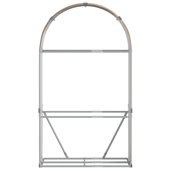 Leñero de acero galvanizado marrón claro 120x45x210 cm M 4