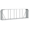 Suporte de lenha 300x45x100 cm aço galvanizado prateado 2