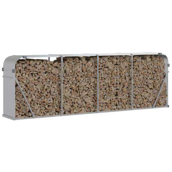 Leñero de acero galvanizado plateado 300x45x100 cm M 3