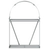 Suporte de lenha 80x45x120 cm aço galvanizado prateado 4