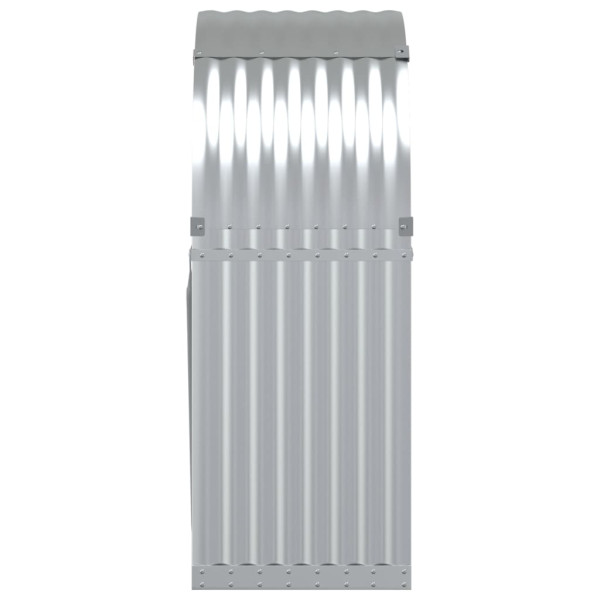 Suporte de lenha 80x45x120 cm aço galvanizado prateado M 5