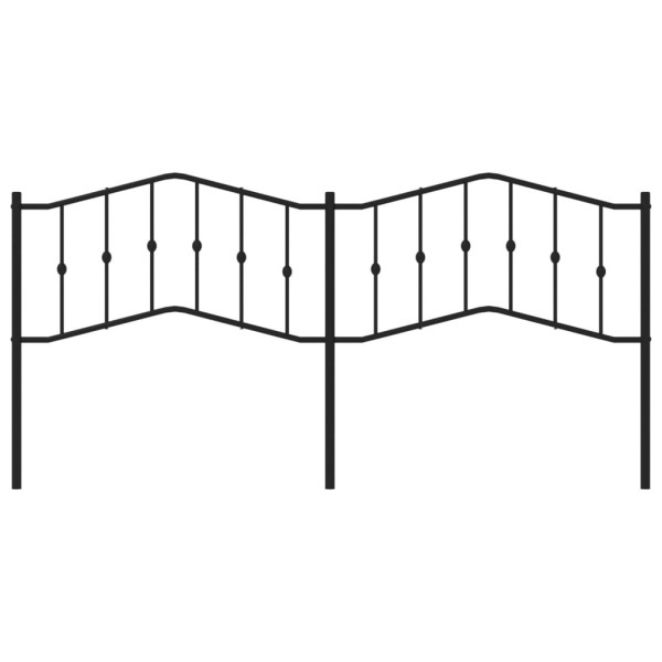 Cabecero de metal negro 200 cm M 3