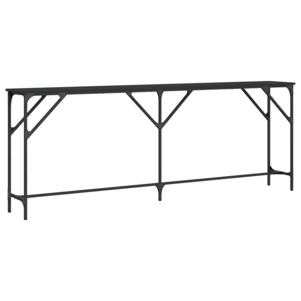 Mesa consola 200x29x75 cm derivados de madeira preto M 2
