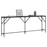 Mesa consola 200x29x75 cm derivados de madeira preto 3