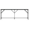 Mesa consola madera de ingeniería negra 200x29x75 cm 4