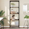 Librería 5 estantes madera ingeniería roble ahumado 59x35x171cm 1